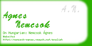 agnes nemcsok business card